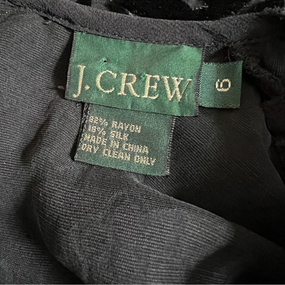 J.Crew Velvet Floral Sheer Silk Blouse - Picture 6 of 6
